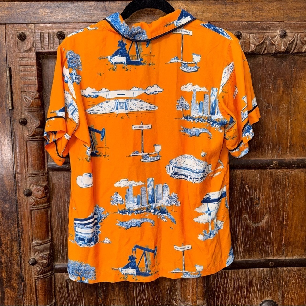 Katie Kime Texas Toile Pajama Top – Size S (Top Only) - Picture 4 of 5